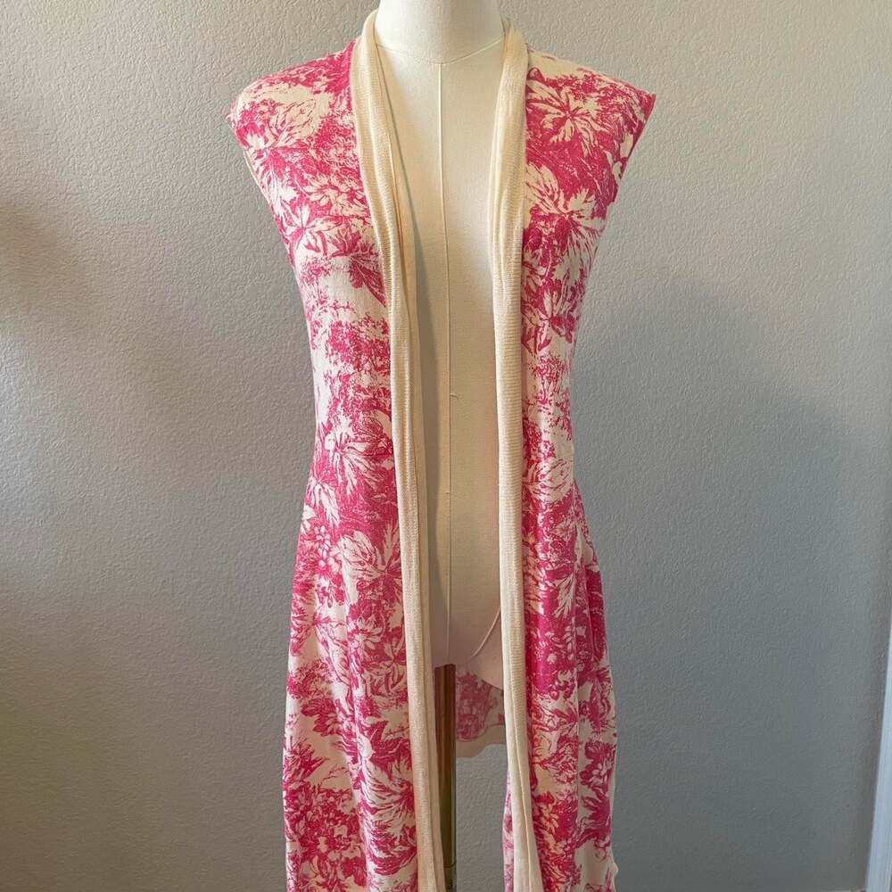 Anthropologie Women's Pink Guinevere duster